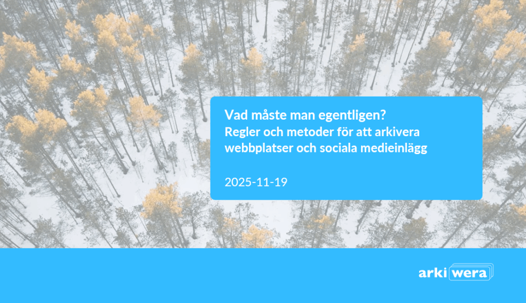 Första bilden på den presentation som visades under webbinariet