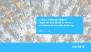 Första bilden på den presentation som visades under webbinariet